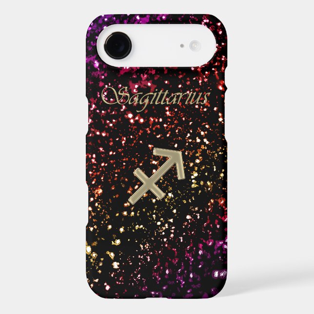 Dark Glitter Zodiac Sagittarius iPhone 6 Plus Case (Back)
