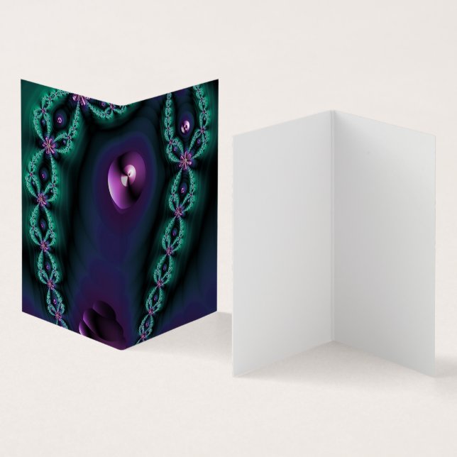 dark glowing fractal image business card (Inside and Outside)