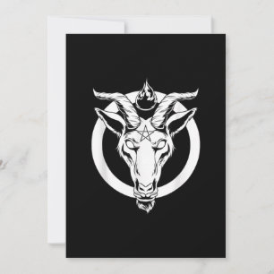 Dark Goat Baphomet, Satanic Lucifer Beelzebub Gift Holiday Card