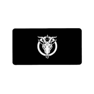 Dark Goat Baphomet, Satanic Lucifer Beelzebub Gift Label