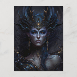 Dark Goddess Queen Fantasy Art Postcard