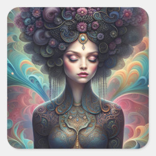 Dark Goddess Square Sticker