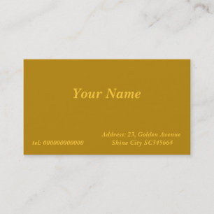 dark gold colour business card