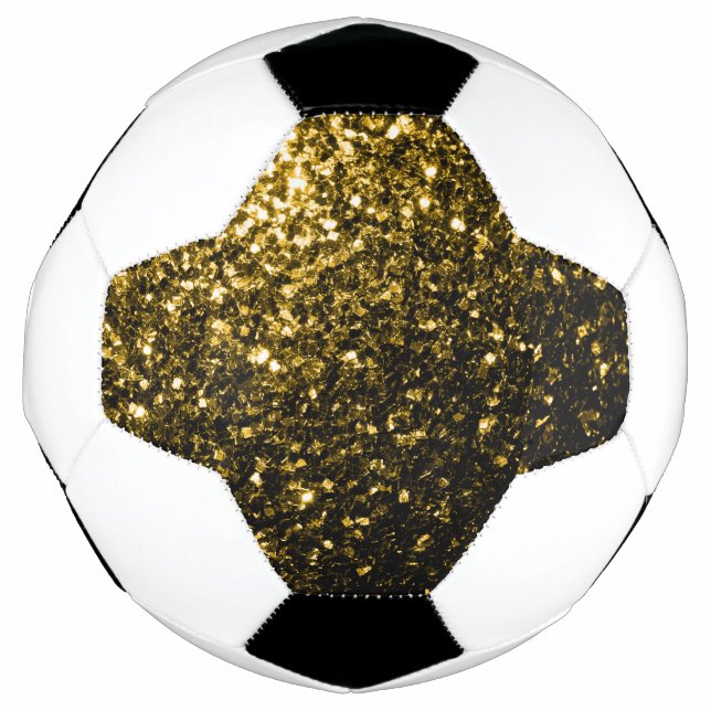 Dark gold faux glitter sparkles bling football (Front)