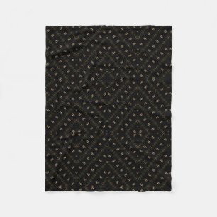 Dark Gold Fleck Textured Fleece Blanket