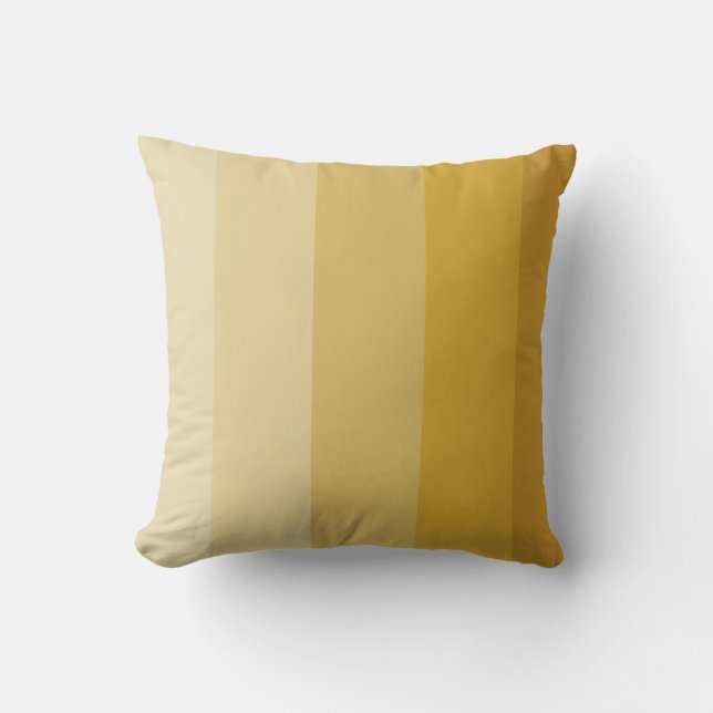 Dark Gold Ombre Stripe Cushion (Front)