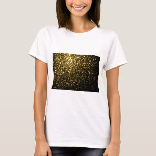 Dark gold yellow faux glitter sparkles T-Shirt