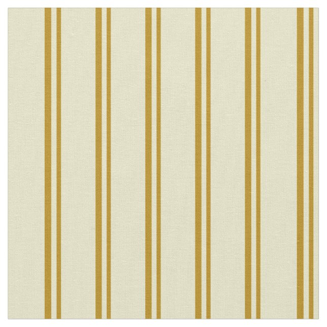 Dark Goldenrod & Pale Goldenrod Striped Pattern Fabric (Close Up)