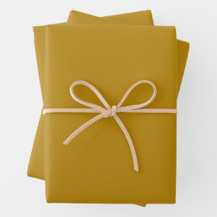 Dark Goldenrod Solid Colour Wrapping Paper Sheet