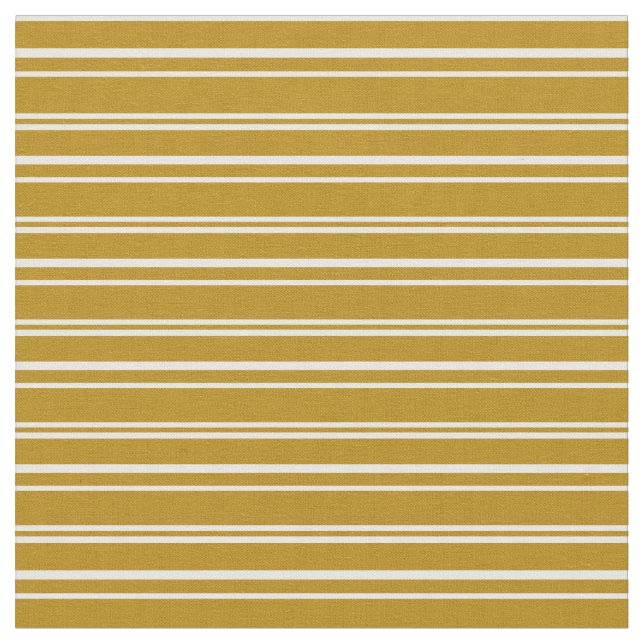 Dark Goldenrod & White Coloured Stripes Fabric (Close Up)