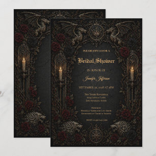 Dark GOT Gothic Bridal Shower invitation