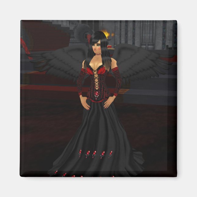 Dark Goth Angel Magnet (Front)