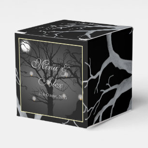 Dark Goth Forest Personalised Wedding  Favour Box