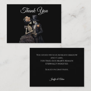 Dark  Gothic Alternative Halloween wedding Card