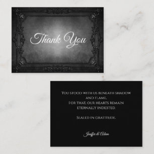 Dark Gothic Alternative Halloween wedding Card