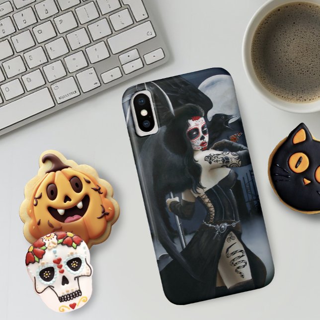 Dark Gothic Angel Death Sugar Skull Fantasy Case-Mate iPhone Case (Creator Uploaded)
