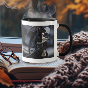 Dark Gothic Angel Death Sugar Skull Fantasy Mug
