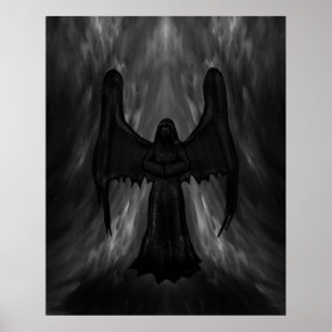 dark gothic angel poster