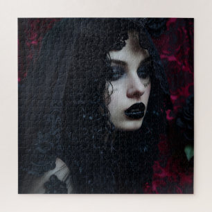 Dark Gothic Beauty Jigsaw Puzzle