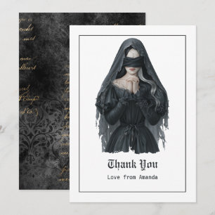 Dark Gothic Birthday Thank You Card