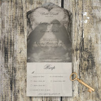 Dark Gothic Black & Tan Raven Wedding Dinner