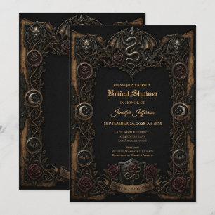 Dark Gothic Bridal Shower invitation