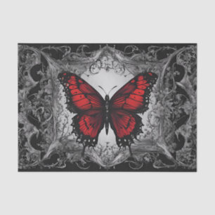 Dark Gothic Butterfly Decoupage Tissue Paper