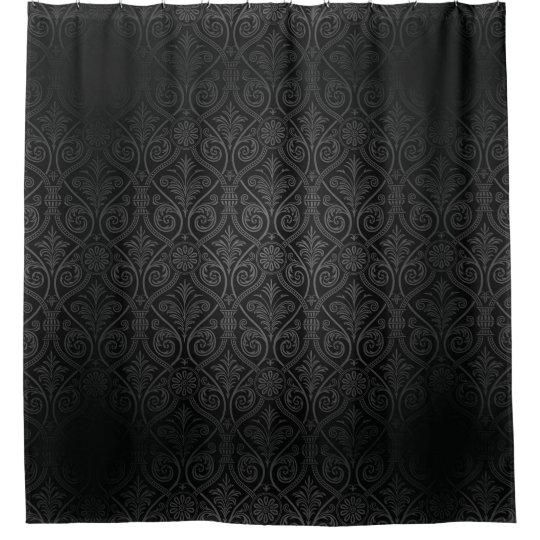 Dark Gothic Damask Shower Curtain Zazzle Co Uk