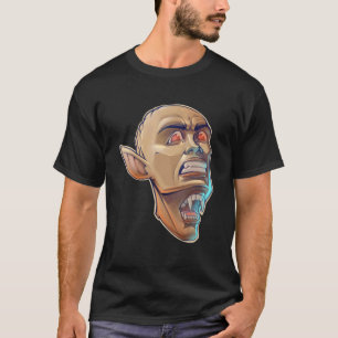 Dark Gothic Elf Face Portrait Folklore Elves Folkl T-Shirt