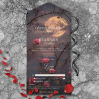 Dark Gothic Full Moon & Blood Red Roses No Dinner