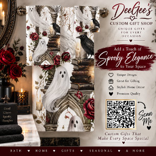 Dark Gothic Ghost & Raven Towel Set