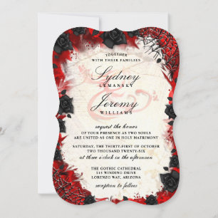 Dark Gothic Halloween "Together With" Invitation