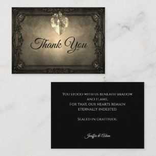 Dark Gothic Halloween wedding Card