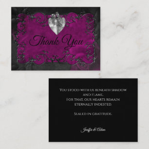 Dark Gothic Halloween wedding Card