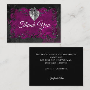 Dark Gothic Halloween wedding Card