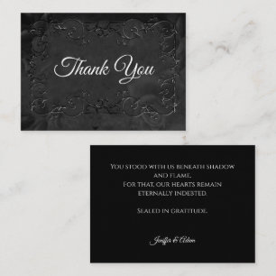 Dark Gothic Halloween wedding Card