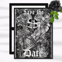 Dark Gothic Halloween Wedding Save the Date