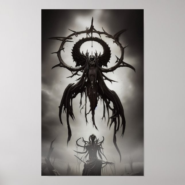 Dark Gothic Horror Art: Dark Omen Poster (Front)