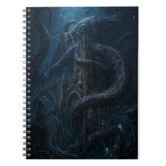 Dark Gothic Kraken Sea Monster Art Print Notebook