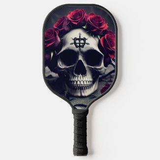 Dark Gothic Macaber Rose Skull