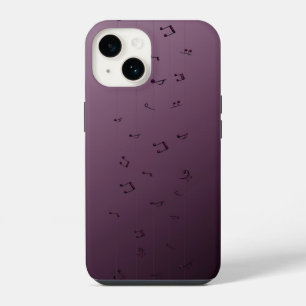 Dark Gothic Melody: Ombre Musical Notes Phone Case