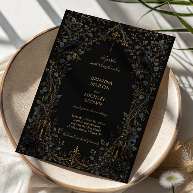 Dark Gothic Raven Invitation (Creator Uploaded)
