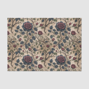 Dark Gothic Rose Decoupage Pattern  Tissue Paper