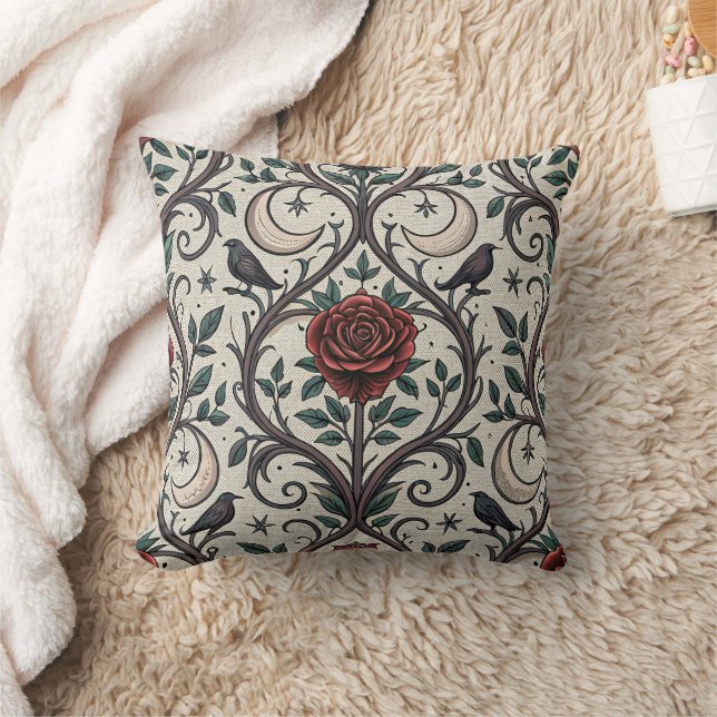 Dark Gothic Rose Pattern (1) Cushion (Blanket)