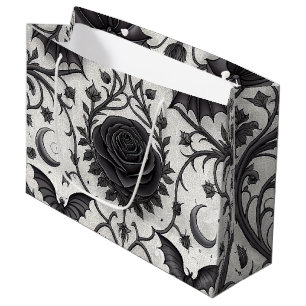 Dark Gothic Rose Pattern (3) Large Gift Bag