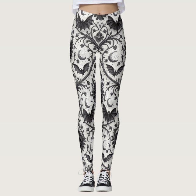 Dark Gothic Rose Pattern (3) Leggings (Front)