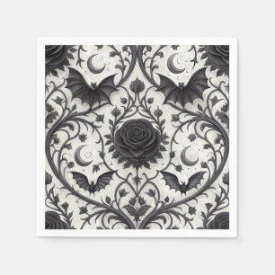 Dark Gothic Rose Pattern (3) Napkin