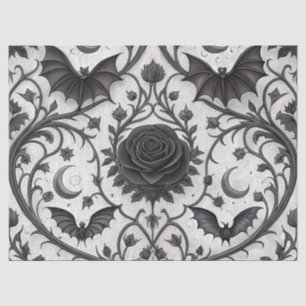 Dark Gothic Rose Pattern (3) Tissue Paper