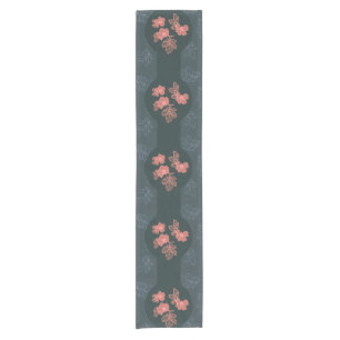 Dark Gothic Rose Pattern Short Table Runner