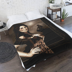 Dark Gothic Vampire Blood Werewolf Love Fantasy Fleece Blanket